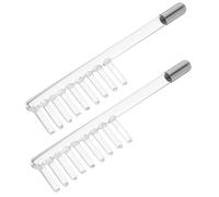 DONFAMDS Baguette Capillaire Haute Fréquence Transparente 2 Pièces Embouts Peigne Non Conducteurs Accessoires De Rechange Pour Appareil Facial Haute Fréquence Sécurité Et Durabilité Usage Cosmétique