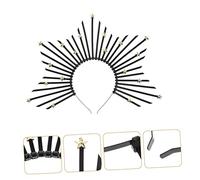 DONFAMDS Bandeau Halo Élégant Plastique Noir Accessoire de Coiffure Déesse pour Mariage Fête et Costume de Princesse