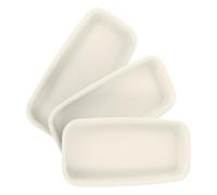 DONFAMDS Base de Pot de Fleurs Plastique Blanc 3pcs, Plateaux de Fond de Pot de Fleurs, résistante aux Chocs, pour Jardinage et Espace de Vie