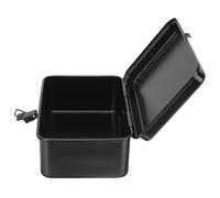 DONFAMDS Boîte à Outils en Métal Épais Noir 190 Mini Portable pour Voiture et Maison, Caisse de Rangement Compacte pour Atelier, Garage Organisation Pratique et Usage Polyvalent