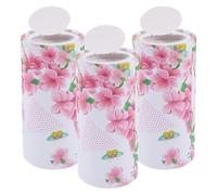 DONFAMDS Boite Mouchoir Voiture Ronde en Papier 3Pcs Multi-Fonction 50 Feuilles pour Accessoires Voiture Mouchoirs, Travel et Usage Quotidien Plusieurs styles
