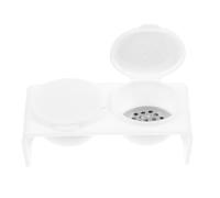 DONFAMDS Bol Double Compartiment pour Nail Art avec Couvercle Anti-Évaporation Plat Dappen pour Monomère Bol pour Tremper les Ongles Accessoire Manucure Précis pour Usage Maison et