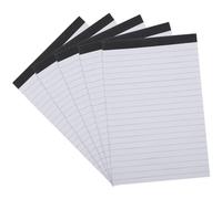 DONFAMDS cahier d'école format A5, blocs-notes pour écrire, papier facile à déchirer, 25 feuilles par carnet, lot de 5, écriture fluide, pour comptes rendus de réunion et bureau