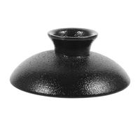 DONFAMDS Couvercle de Tasse à Thé en Céramique Noir, Accessoire de Rechange pour Théière, Couverture Anti-fuite Pratique pour Réunion, Camping et Usage Domestique, Fournitures