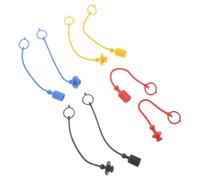 DONFAMDS Couvercles de coupleurs hydrauliques, bouchons en plastique multicolores, 4 sets avec capuchons mâle et femelle, bouclier fiable pour usage en atelier
