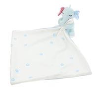 DONFAMDS Couverture De Sécurité Pour Bébé Peluche Motif Animal Bleu, Serviette Apaisante Douce En Tissu Peluche, Compagne De Sommeil Pour -né, Taille Adaptée Aux Petites Mains