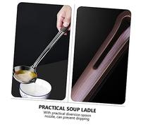 DONFAMDS Cuillère Acier Inoxydable Louche de Soupe Rustproof Multifonction avec Passoire Cuillère pour Séparation Huile et Bouillon Ustensile de Cuisine Pratique Suspension