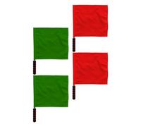 DONFAMDS drapeau de l'arbitre de match, drapeaux de signalisation correspondants, lot de 4, tissu léger résistant, prise confortable, pour arbitres et événements sportifs scolaires