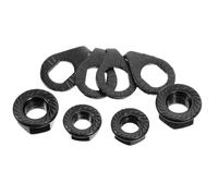 DONFAMDS Écrous à Bride en Fer pour Vélo Noir Protection Antidérapante, Kit de Fixation 8 Pièces pour Roues Avant et Arrière, Adapté aux Vélos D'équilibre