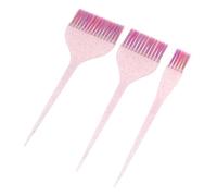 DONFAMDS Ensemble de 3 Pinceaux Professionnels pour Teinture Capillaire à Manche Long Pailleté, Kit de Coloration Précis pour Salon et Usage Domestique, Accessoires pour Application