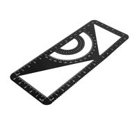 DONFAMDS Ensemble de rapporteurs et règles en aluminium pour étudiants en architecture et dessin technique avec équerre multifonction