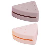 DONFAMDS Étui à Houppette Triangulaire 2Pcs Porte-Éponge de Maquillage en Silicone Organisateur d'Éponge de Maquillage Portable Respirant Accessoires de Voyage Esthétiques