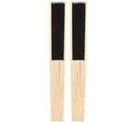 DONFAMDS Éventail Pliant Décoratif Vintage pour Mariage, 2 Pièces, en Bois et Papier avec Paquet en Filet, Facile à Transporter et Ranger, pour Danse et Cérémonie