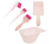 DONFAMDS Kit de Coloration Cheveux Professionnel avec Brosse Ergonomique Bol de Mélange Transparent Mat Planche pour Mèches Peigne et Accessoires pour Salon et Usage DIY