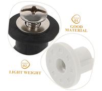 DONFAMDS Kit de Fixation Charnière Abattant Wc avec Boulons et Écrous Accessoires de Remplacement pour Siège Toilette Ensemble Complet pour Réparation Stable et Sécurisée