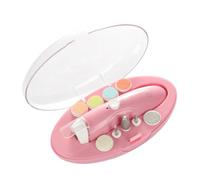 DONFAMDS Kit de Manucure Électrique Portable 9 Têtes Multifonctions Lime à Ongles Électrique Rechargeable USB Silencieuse Rose pour Bébé Adulte et Animaux Soins des Ongles et