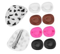 DONFAMDS Lot de 10 Mini Pinces à Cheveux de Chapeau de Cow-Girl Accessoires d'Halloween Roses Robustes et Élégantes pour Toutes Têtes de Cheveux
