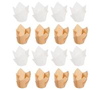 DONFAMDS Lot de 100 Caissettes Cupcake en Papier Tulipe Jetables, Résistantes la Déformation, pour Petits Gâteaux et Glaces la Maison ou Restaurant Occidental
