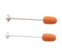 DONFAMDS Lot De 2 Brosses Éponges Longues Pour Biberons Et Bouteilles En Plastique, Manche Ergonomique, Nettoyage Complet Sans Zone Inaccessible, Blanc Et Rose, Cuisine Et Maison