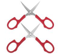 DONFAMDS Lot de 2 Ciseaux de Beauté en Acier Inoxydable Ciseaux à Sourcils Incurvés et Droits Outils Précis pour Taillage de Sourcils et Extension de Cils Usage Professionnel et