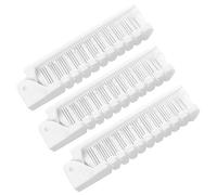 DONFAMDS Lot de 3 Brosses à Cheveux Pliantes Blanches en Plastique, Double Tête, Anti-statique, Compactes et Portables, Adaptées pour Perruques et Extensions, pour Garçon et Filles