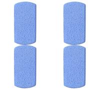 DONFAMDS Lot de 4 Pierres Exfoliantes Pieds en Verre Mousse Bleu, Double Face Réutilisable pour Enlever la Peau Morte, Voyage