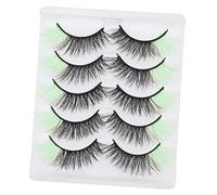 DONFAMDS Lot De 5 Paires De Faux Cils Cosmétiques Couleur Fluorescente, longue, En Poils Synthétiques Doux, Extensions De Cils Pour Femmes, Maquillage Quotidien Et Fêtes, Look Naturel Et Volumineux