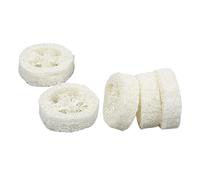 DONFAMDS Lot De 5 Porte-savons En Luffa Naturel 5-7 Cm Épais 1 Cm, Tapis Porte-savonnette Multifonction, Base Exfoliante, Accessoires Salle De Bain Écologiques Pour Conservation Savonnette Optimale