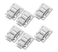 DONFAMDS Lot de 6 Loquets à Moraillon Rétro en Fer Chromé, Verrou à Bascule pour Boîte à Bijoux, Coffret et Valise, Fermeture Sécurisée et Solide, pour Boîtes de Rangement et Coffrets