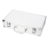 DONFAMDS Mallette à Outils Multifonction en Alliage D’Aluminium 30X17X76 CM Blanche Boîte de Rangement D’Outils Rigide Portable Poignée Renforcée Boîte à Pharmacie Domestique