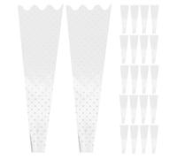 DONFAMDS Manchons à Fleurs Transparents Opp 200 Pièces avec Double Ouverture, Emballage Fleur Individuelle pour Présents Festifs et Fleuristes, Design Élégant et Motif Étoile Délicat