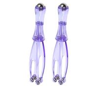 DONFAMDS Masseur de Doigts Portatif 2pcs en PC Rouleau en Acier Électroplaqué pour Massage Profond et Amélioration Circulation Sanguine, pour Mains et Poignets