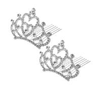 DONFAMDS Mini Diadèmes En Pour Petites Filles Lot De 2 Peigne à Cheveux Accessoires Pour Danse Doux Cuir Chevelu Pour Anniversaire Et Spectacles