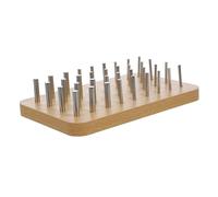 DONFAMDS Outil de Réadaptation Professionnelle en Bois pour Motricité Fine et Coordination Main-œil, Panneau Perforé Chevilles en Acier Inoxydable, pour Rééducation en Milieu Hospitalier