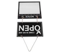 DONFAMDS Panneau D’horaires D’ouverture en Bois Double Face Effaçable Noir et Blanc, Panneau Ouvert Résistant à L’usure, Décoration Vintage pour Boutique, Café, Salon et Restaurant