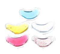 DONFAMDS Patchs Contour des Yeux en Gel Réutilisables 5pcs pour Soins des Yeux, Coussinets Oculaires en Pvc Doux, Masque Froid et Chaud Relaxant pour Femmes