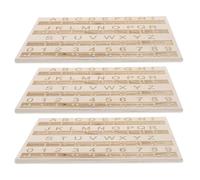 DONFAMDS Planche D'apprentissage Braille pour Garçon et Filles Aveugles en Bois 3pcs Outil Pédagogique Tactile Aide à L'éducation des Lettres et Chiffres Couleur Couleur Aléatoire