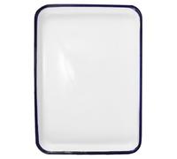 DONFAMDS Plaque de Émaillée Blanche Matériau Sûr pour Aliments Multifonctionnelle en Émail Pâtisserie à Domicile