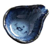 DONFAMDS Plat à Épices en Céramique Bleue Style Nordique 60ml Résistant aux Taches pour Restaurant et Bols à Trempette pour Salade et Moutarde Réutilisable