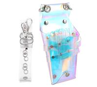DONFAMDS Pochette Bandoulière pour Ciseaux de Coiffeur en Tpu Transparent Compartiments Multiples, Paquet Multifonctionnel pour Protéger Outils de Coiffure Professionnels