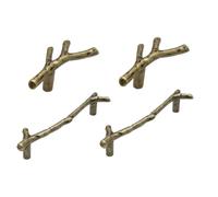 DONFAMDS Poignées de Porte Forme Rétro en Alliage de Zinc 4 Pièces, Faciles à Manipuler et Démonter, pour Armoires et Placards Familiale