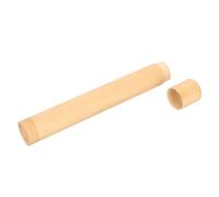 DONFAMDS Porte-Brosse à Dents en Bambou Portable pour Voyage, Étui Cylindrique Léger et Réutilisable, Organisateur Pratique Compatible Brosses à Dents Standard, Accessoire Salle de Bain