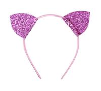 DONFAMDS Serrage-tête Oreilles De Chat En Plastique Léger Pour Garçon Et Filles Et Adolescents, Bandeau Violet Élastique, Accessoire Coiffure Pour Fêtes Et Spectacles