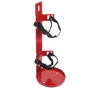 DONFAMDS Support de Montage pour Extincteur ABC 2kg Réglable avec Support Mural en Fer et Polyester, Porte-extincteur Mural pour Bureau et Maison, Design Gain de Place