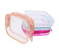 DONFAMDS Trousse de Maquillage Transparent 4Pcs Paquet de Rangement pour Voyage Étanche Portable Femme Pochettes de Voyage