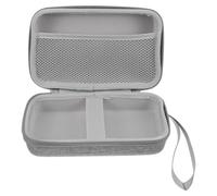 DONFAMDS Valise Maquillage Rigide Grise, Trousse Compacte Poignée, Rangement Organisé pour Cosmétiques, Adaptée aux Femmes pour Déplacements et W nds