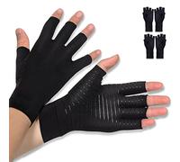 Donfri 2 Paires de Gants D'arthrite en Cuivre, Gants de Compression de la Polyarthrite Rhumatoïde Protege poignet Taille S