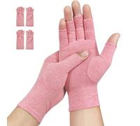 Donfri 2 Paires Gants Anti Arthrose Gants de Compression pour Douleur Canal Carpien Puressentiel Articulations et Muscles Doigts Gants（L）