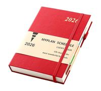 Donfulfip Agenda 2026 A5, Planificateur annuel 2026 A5 une page par jour, Agenda scolaire 2026 de janvier à décembre, Planificateur quotidien et mensuel avec anneau pour stylo, onglets mensuels