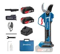Dong Cheng Sécateur Électrique Sans Fil 20V 35 mm, 2 Batteries 2.0Ah | 4 Niveaux de Coupe, Lame SK5, Sécateur de Jardin Professionnel à Moteur Sans Balais para árboles frutales, jardinería